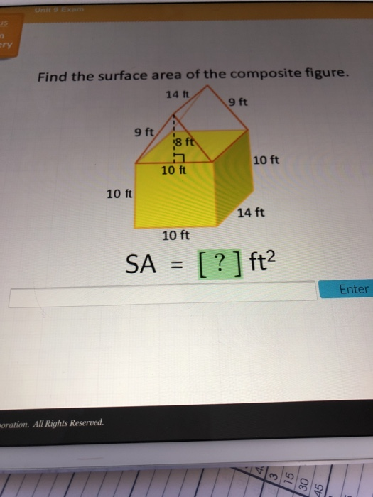 Solved ery Find the surface area of the composite figure. 14 | Chegg.com