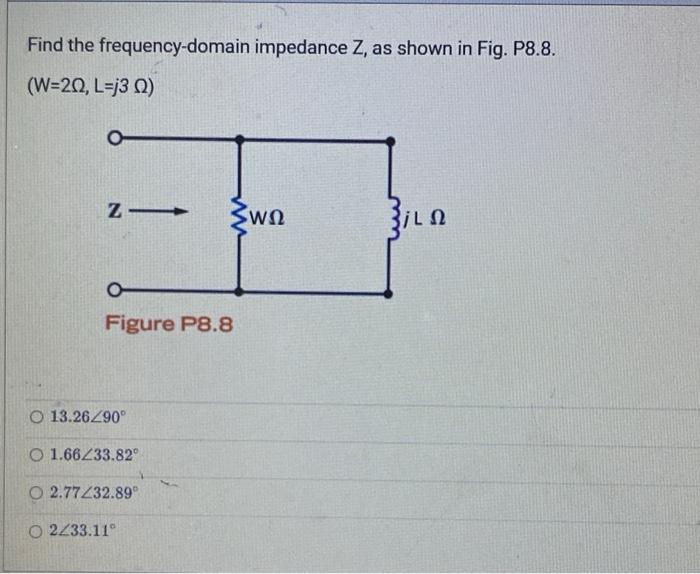 Solved Find the frequencydomain impedance Z, as shown in