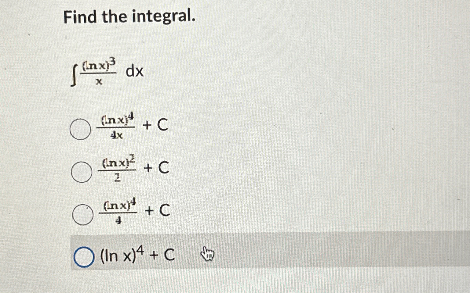 integral of x times lnx