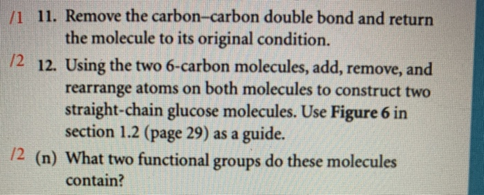 11 11. Remove The Carbon-carbon Double Bond And | Chegg.com