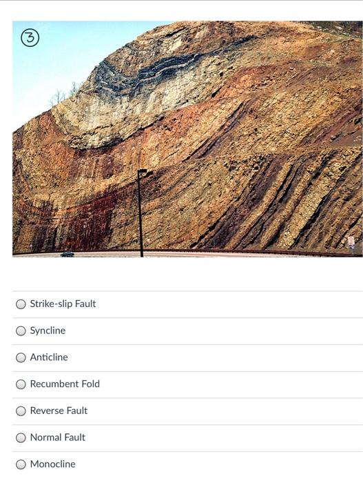 Solved Identify the most prominent geologic structure in the | Chegg.com
