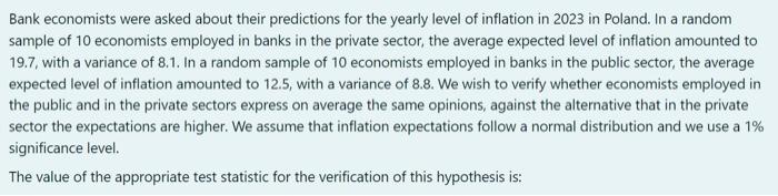 Solved Bank Economists Were Asked About Their Predictions | Chegg.com