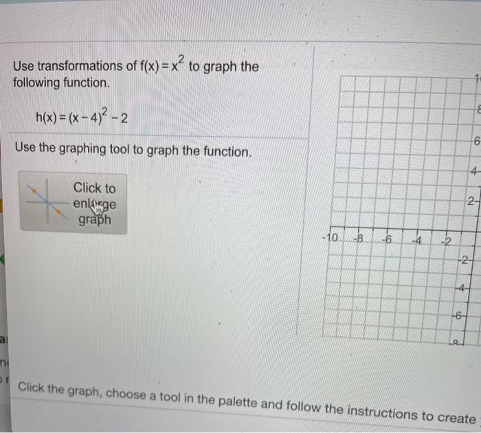 Solved Use transformations of f(x) = x² to graph the | Chegg.com