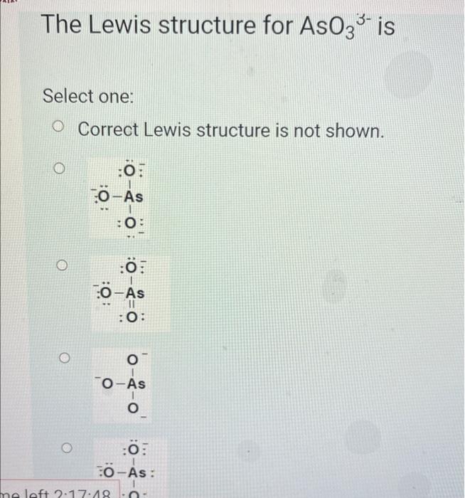 aso3 3 structure de Lewis