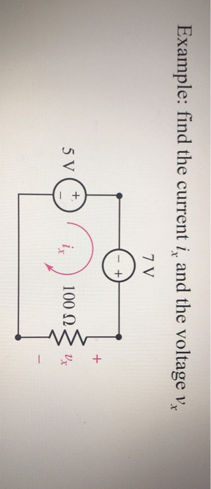 Solved Example: find the current i, and the voltage ve 7 V - | Chegg.com