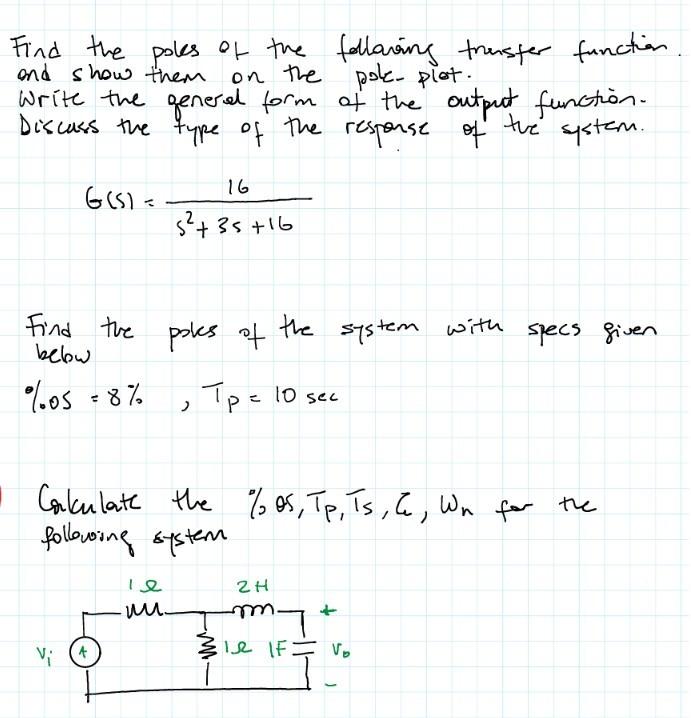 Solved and show them Find the pols of the following transfer | Chegg.com