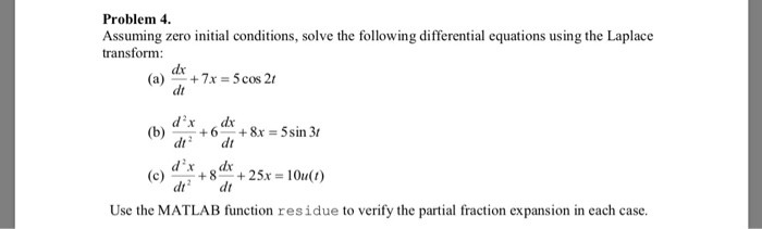 solved-using-laplace-transform-methods-solve-the-following-chegg