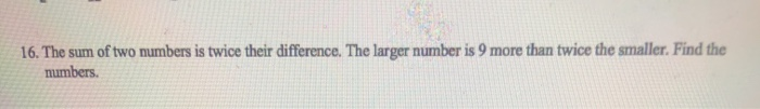 the difference of twice a number and 5 is 9
