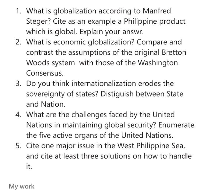 what is globalization give an example