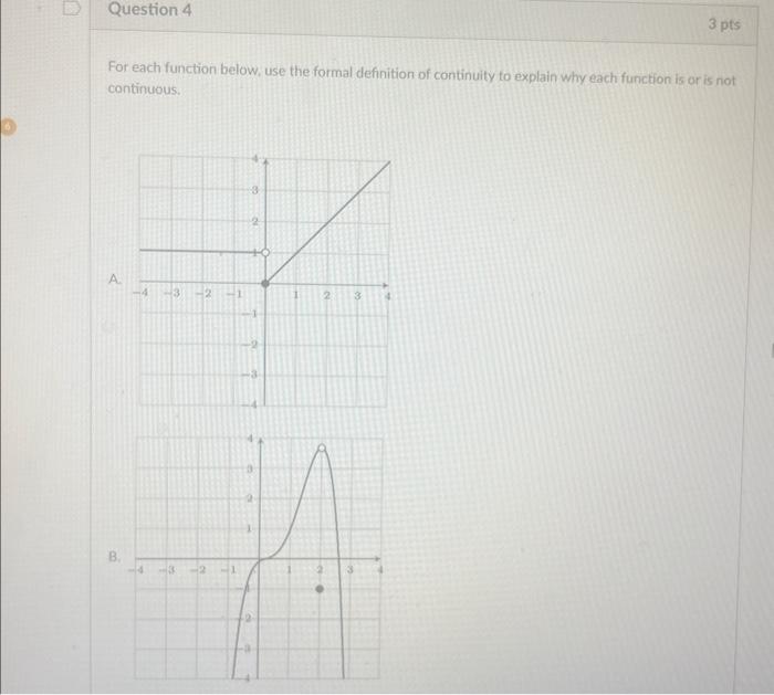 Solved For each function below, use the formal definition of | Chegg.com