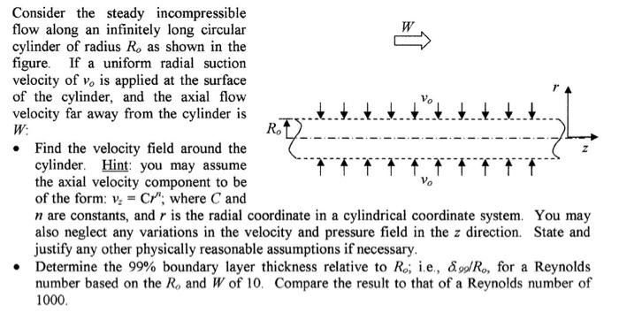 Consider the steady incompressible flow along an | Chegg.com