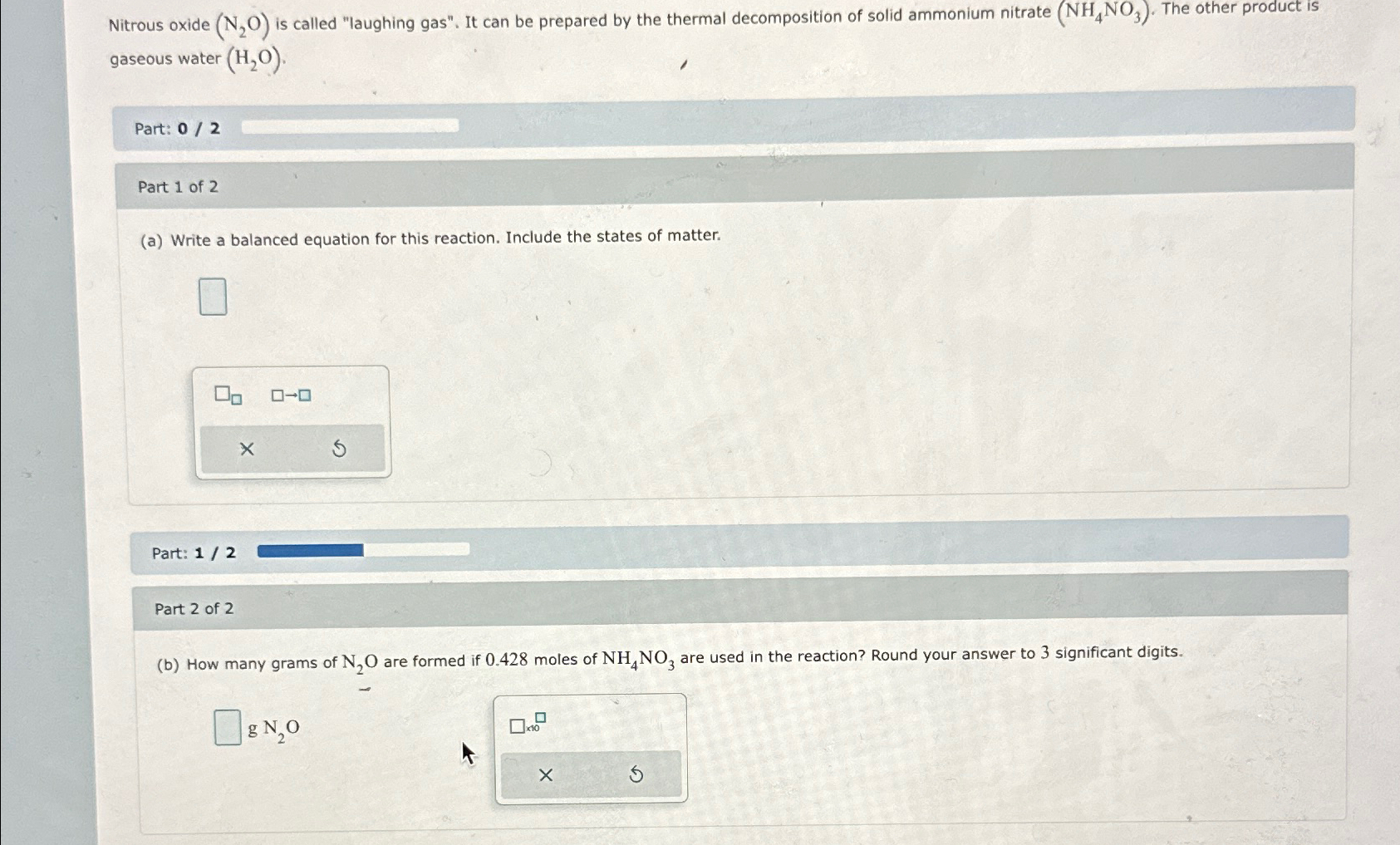 Solved Nitrous oxide (N2O) ﻿is called "laughing gas". It can | Chegg.com