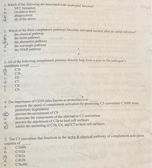 Solved please answer all 5 multiple choice questions and | Chegg.com