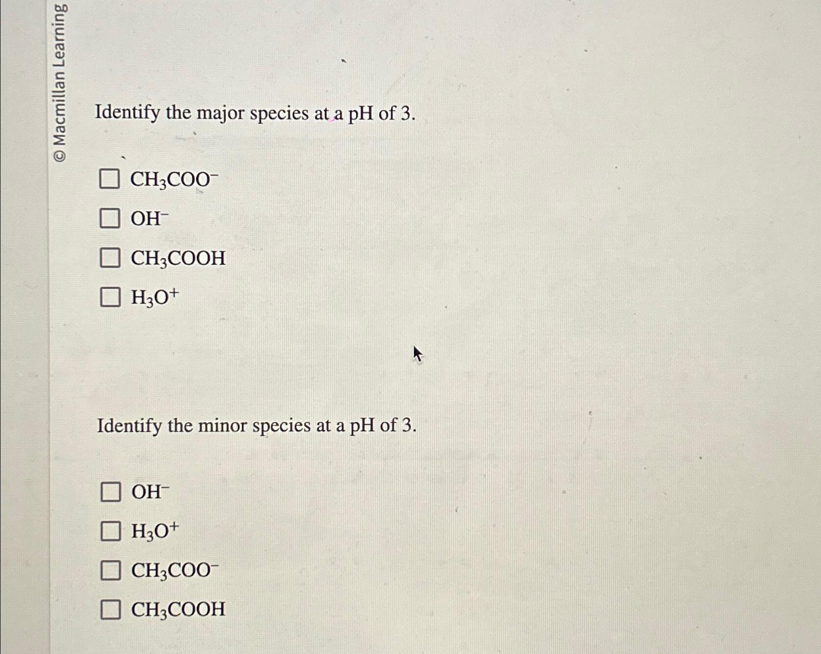 solved-identify-the-major-species-at-a-ph-of-chegg