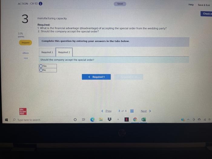 Solved ACTION CH 13 Saved Help Save & Exit Submit Check my | Chegg.com