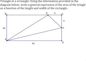 Solved Triangle in a rectangle: Using the information | Chegg.com
