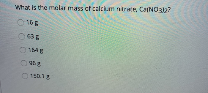 molar mass of ca no3 2