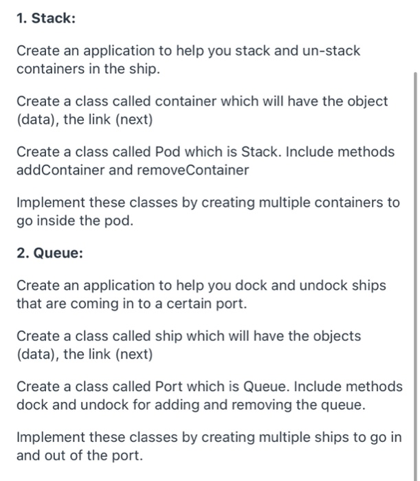 Solved in pythonchange lab for stack and queue to | Chegg.com