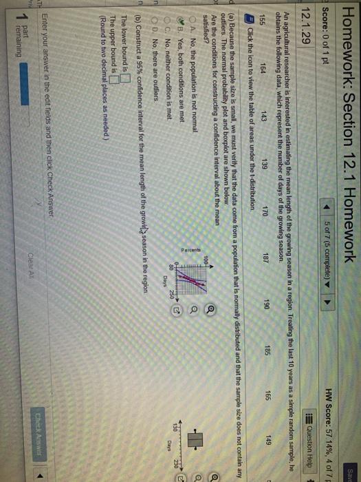 Solved Homework: Section 12.1 Homework Save Score: 0 of 1 pt | Chegg.com