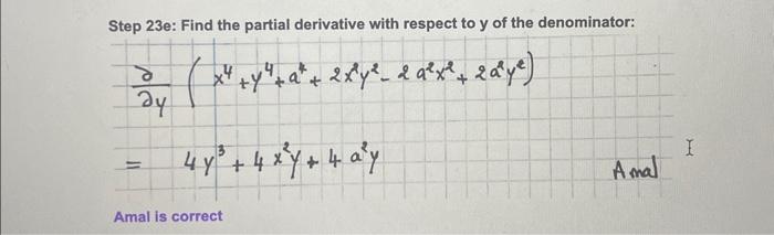 Solved Step 23g: Find the partial derivative with respect to | Chegg.com