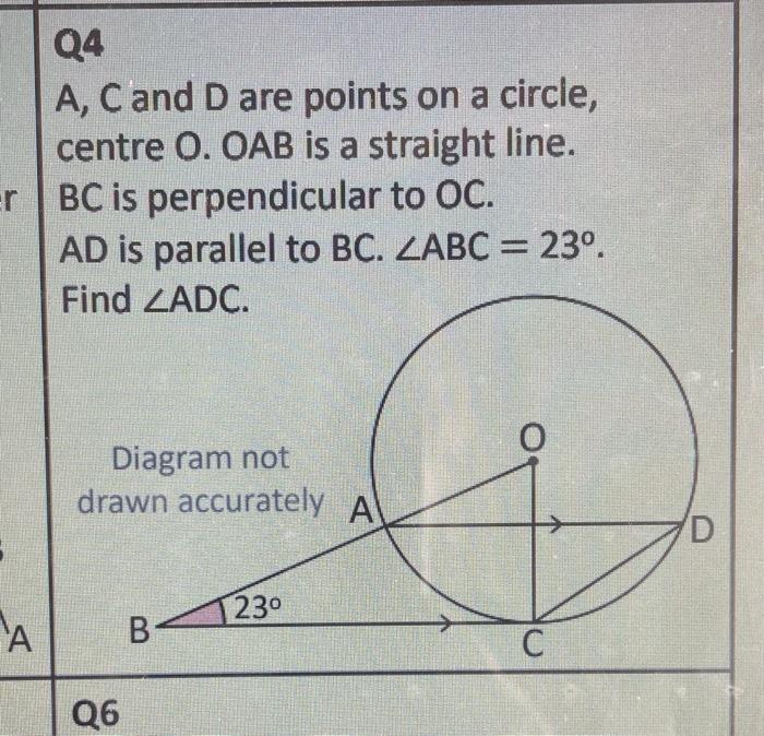 Solved A, C and D are points on a circle, centre O.OAB is a | Chegg.com