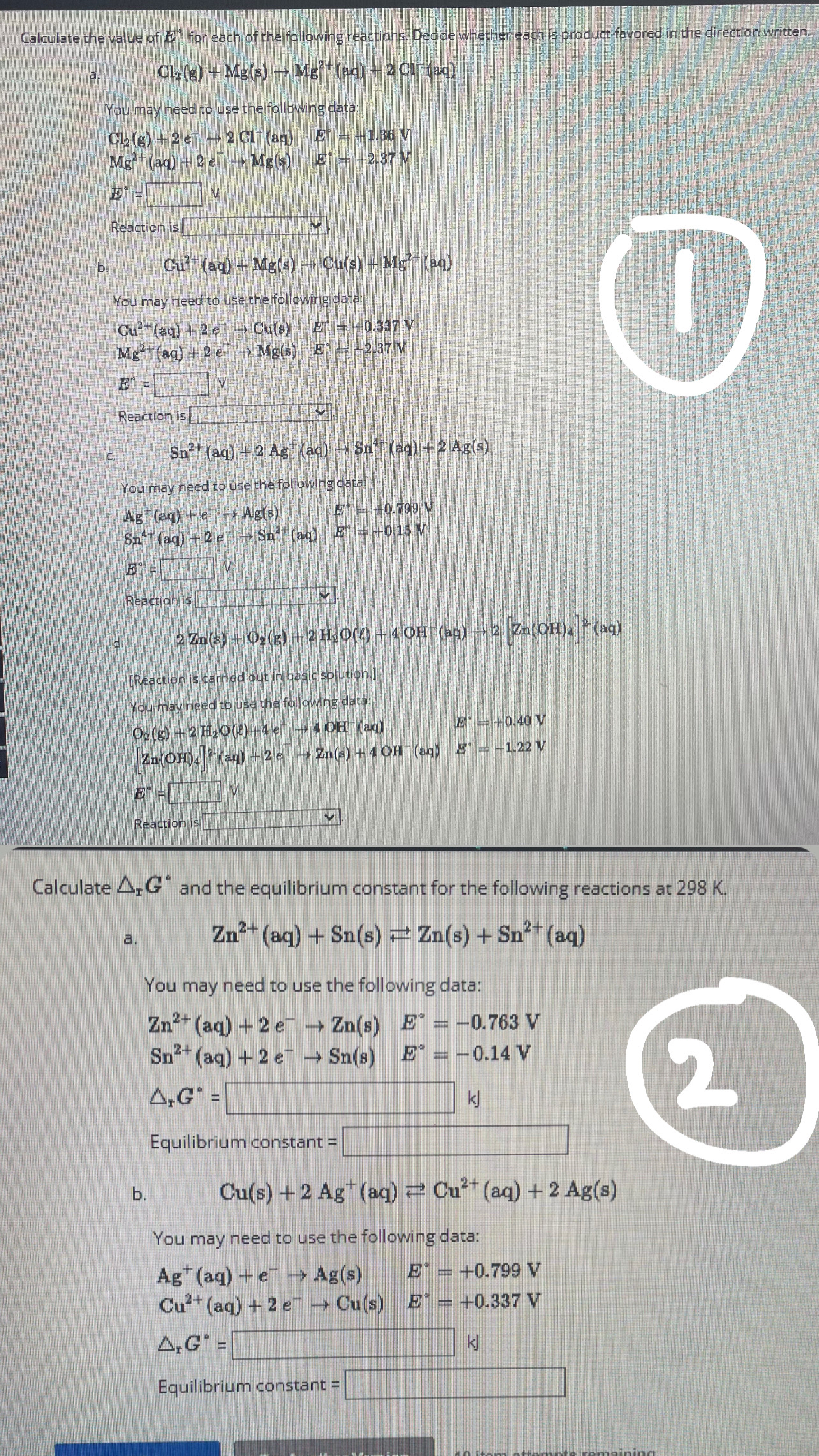Solved Please answer question 1 ﻿and 2 !! | Chegg.com