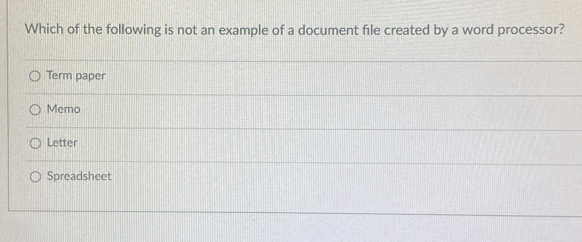 Solved Which of the following is not an example of a | Chegg.com