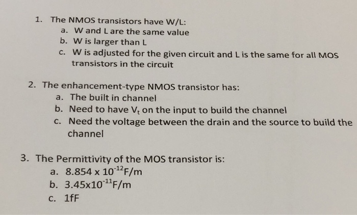 Solved 5 The Transconductance Parameter Kn Is A Kn K Chegg Com