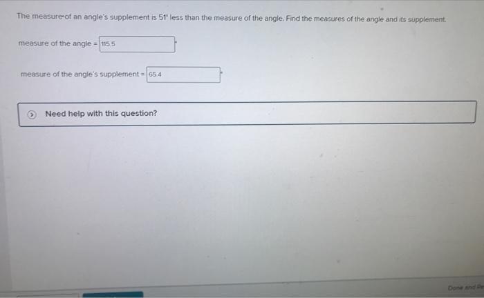 which of the following is the supplement of an angle measuring 65°