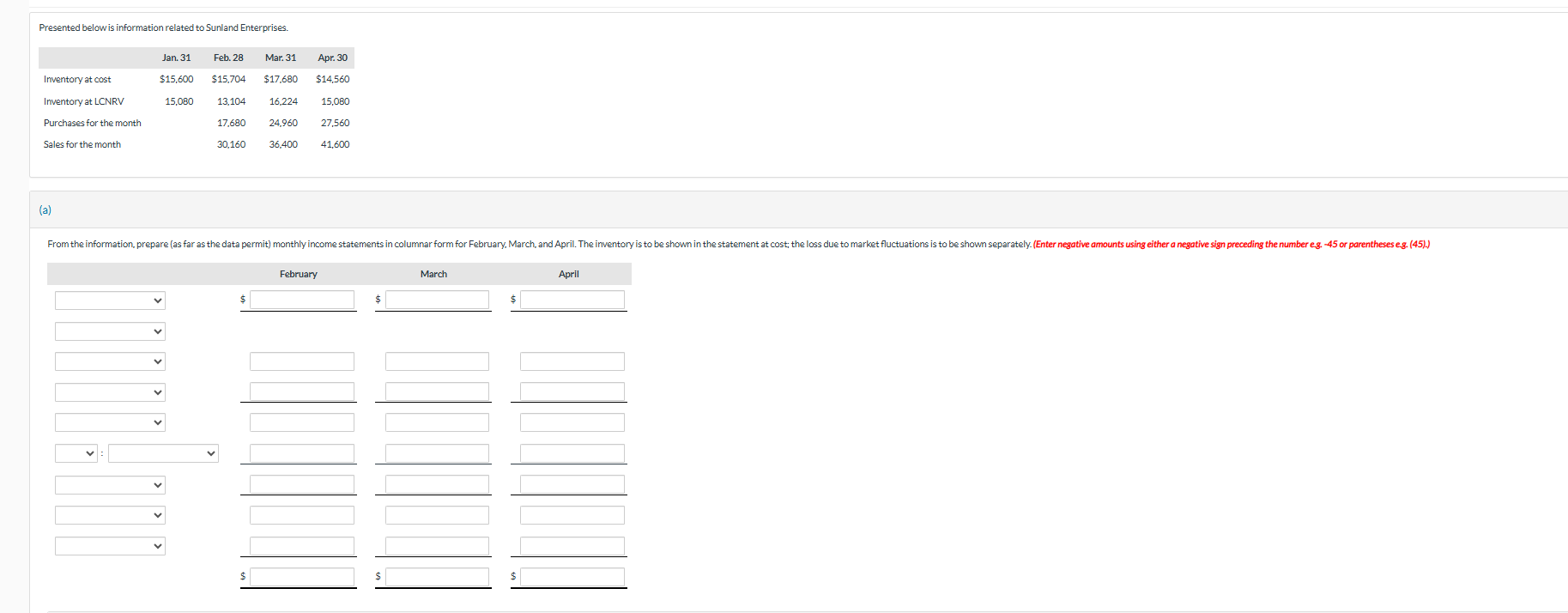 Solved please solve using the accounts listed in ﻿dropdown | Chegg.com