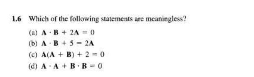 Solved 1.6 Which Of The Following Statements Are | Chegg.com