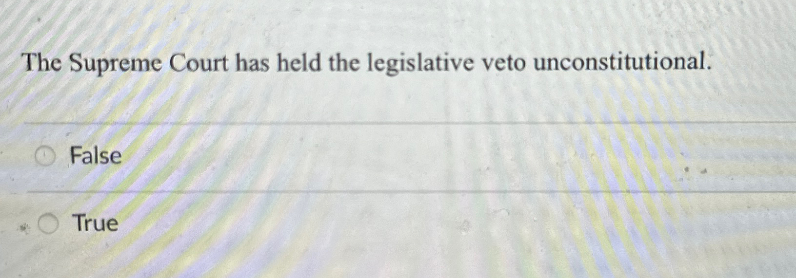 Solved The Supreme Court Has Held The Legislative Veto | Chegg.com