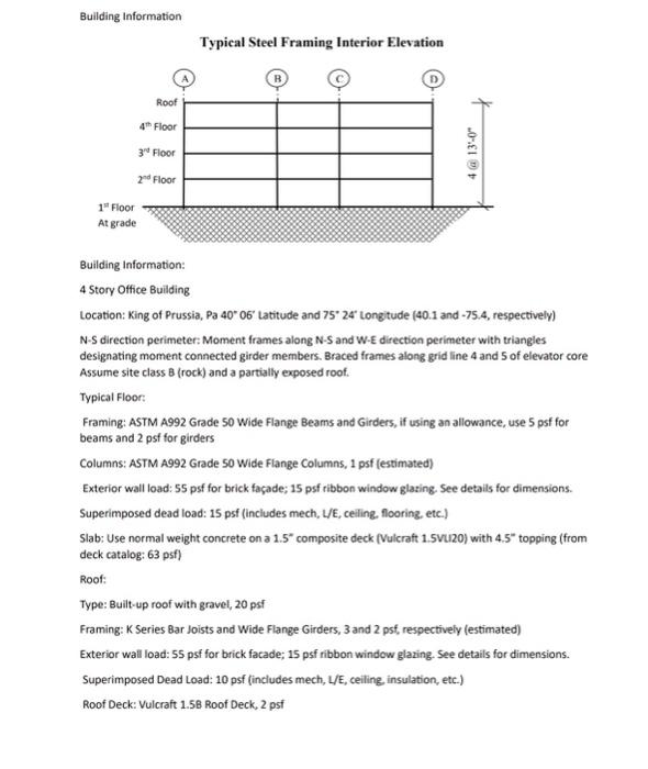 Typical Steel Framing Interior Elevation Building | Chegg.com