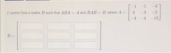 Solved (1 Point) Find The Singular Values 01 02 Of 1 -1 A = | Chegg.com