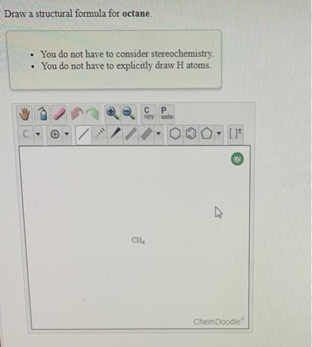 structural formula of octane