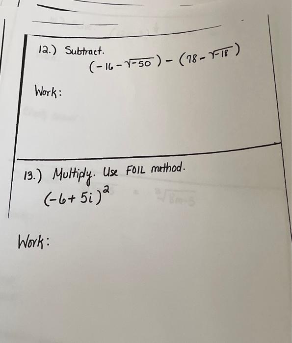 Solved 12 Subtract 16 50 78 18 Work 13 Chegg