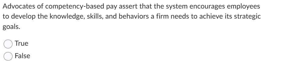 Solved Advocates of competency-based pay assert that the | Chegg.com