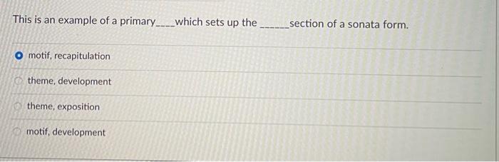 This is an example of a primary which sets up the | Chegg.com