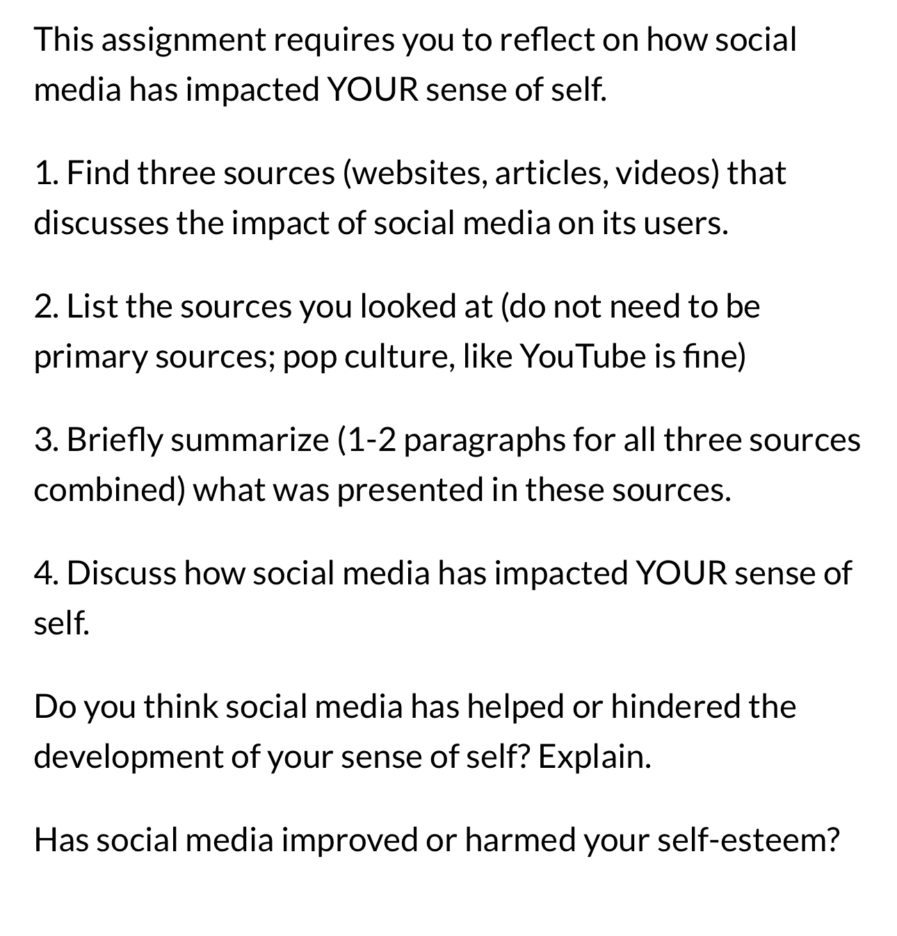 Solved This assignment requires you to reflect on how social | Chegg.com