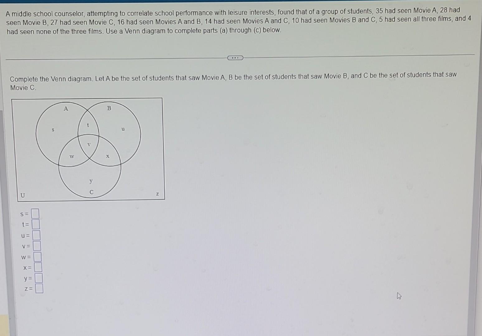 Teachers Rate Movies Good Or Bad Venn Diagram Problem 35 Tra