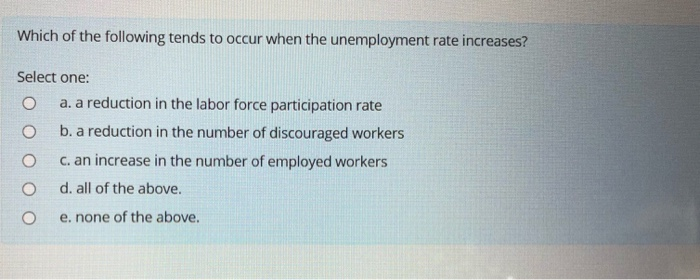 Solved Which Of The Following Tends To Occur When The | Chegg.com