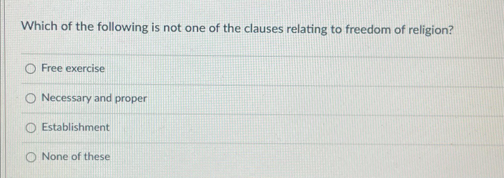 Solved Which of the following is not one of the clauses | Chegg.com