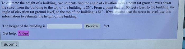 solved-to-estimate-the-height-of-a-building-two-students-chegg