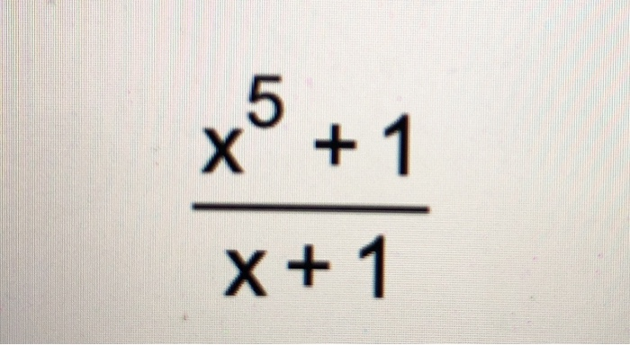 Solved 5 x + 1 1 X + 1 | Chegg.com