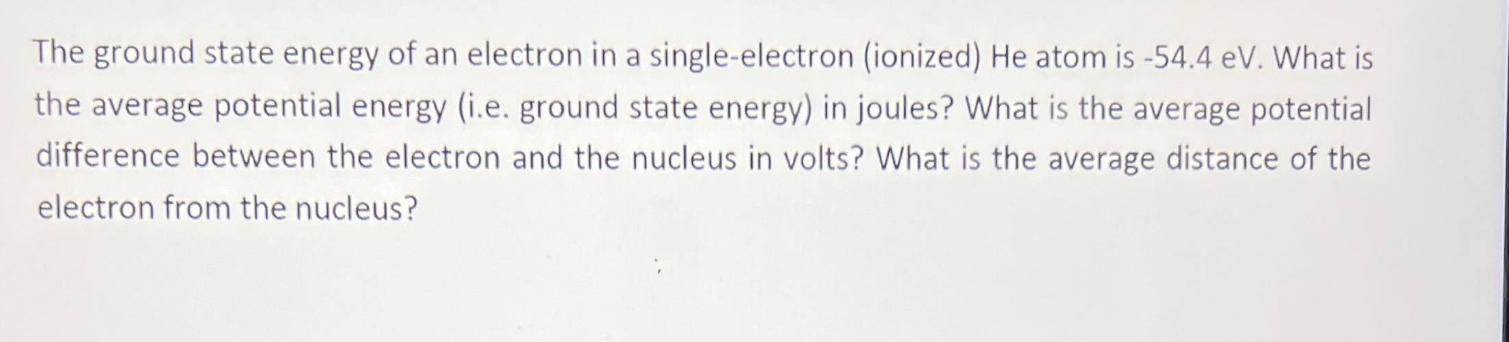 Solved The ground state energy of an electron in a | Chegg.com