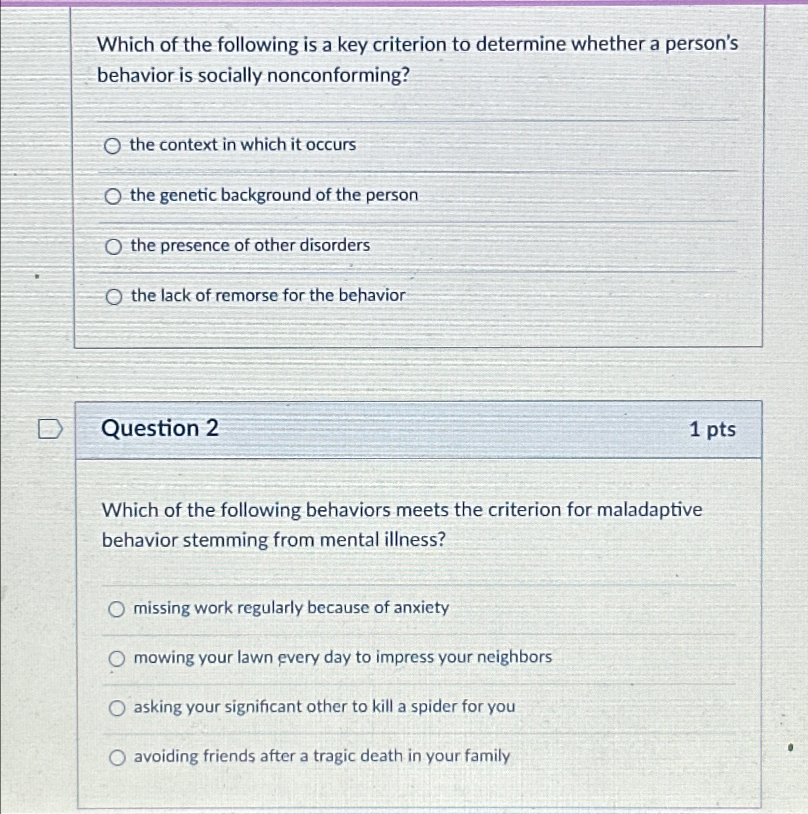 Solved Which of the following is a key criterion to | Chegg.com