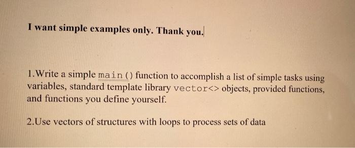 Solved I want simple examples only. Thank you. a 1. Write a | Chegg.com