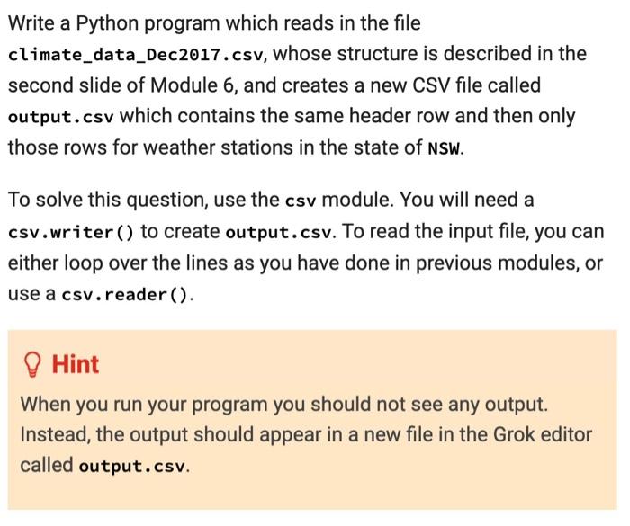 Solved Write a Python program which reads in the file Chegg