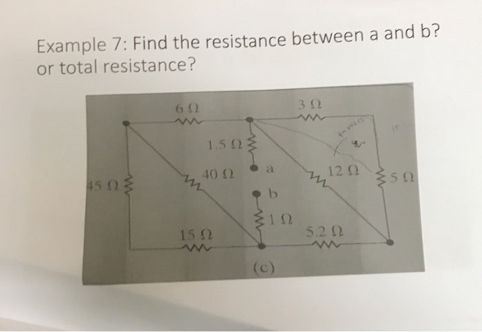 Solved Example 7: Find The Resistance Between A And B? Or | Chegg.com