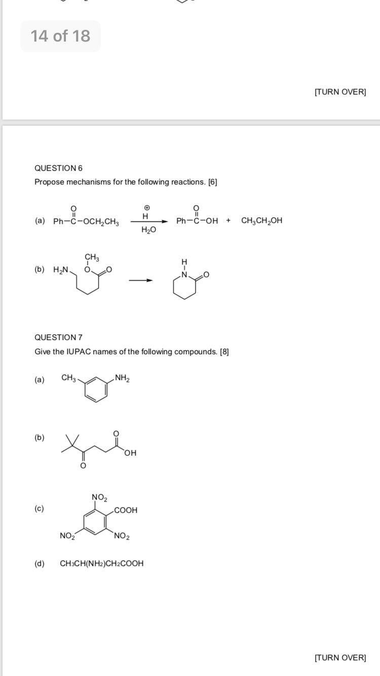 Solved QUESTION 6 Propose mechanisms for the following | Chegg.com